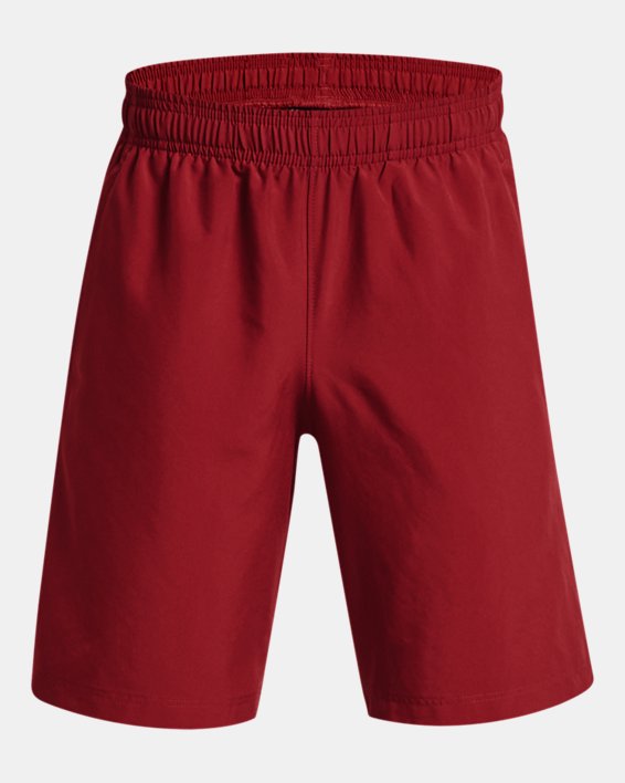 Jungen UA Woven Shorts mit Grafik, Red, pdpMainDesktop image number 0